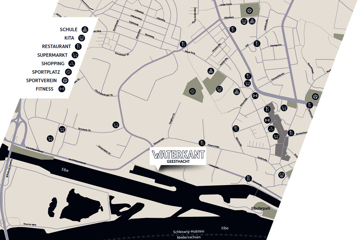 Neubauprojekt Waterkant Geesthacht Mikrolage