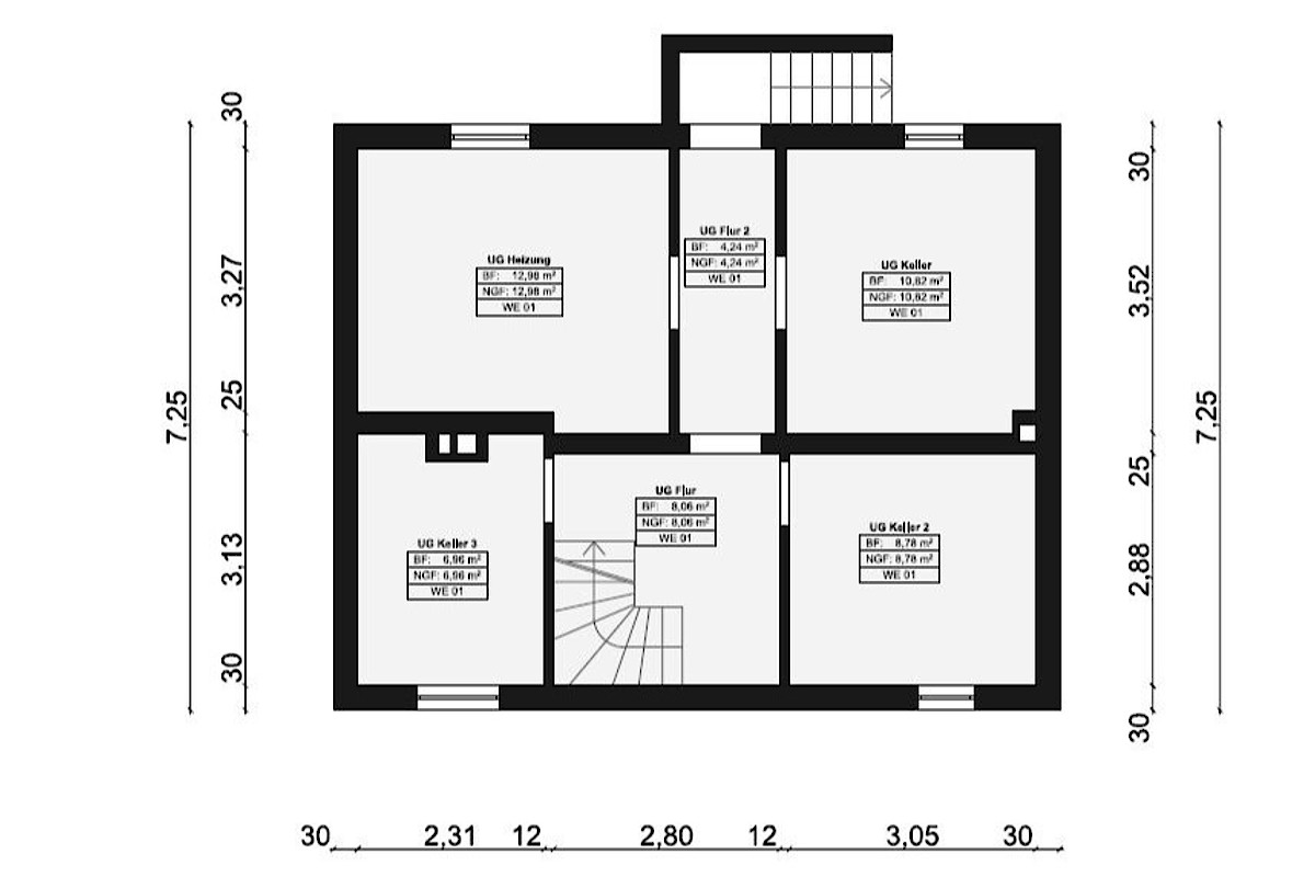 Haus Kauf 23611 Bad Schwartau UG Grundriss
