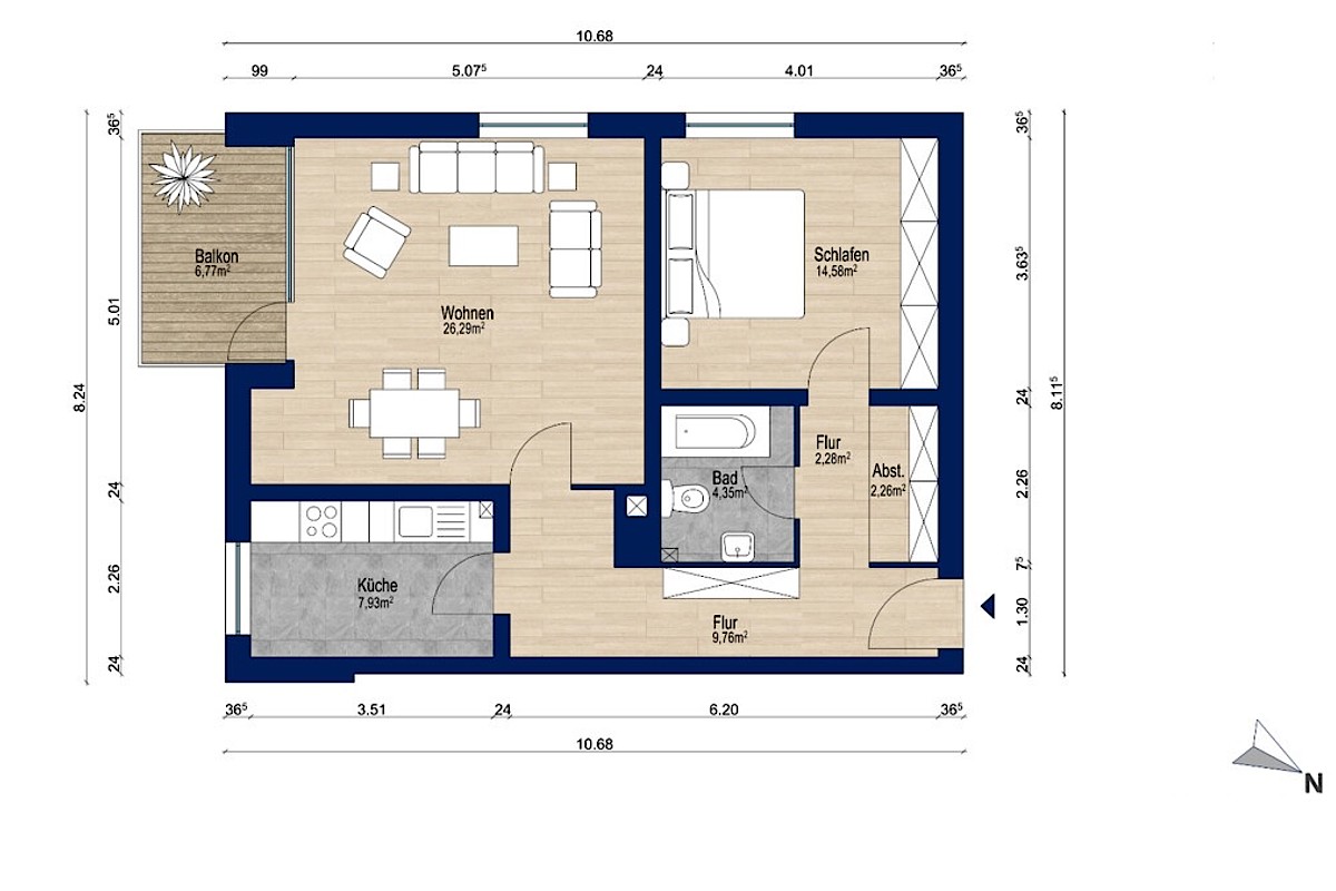 Wohnung Kauf 24119 Kronshagen Grundriss