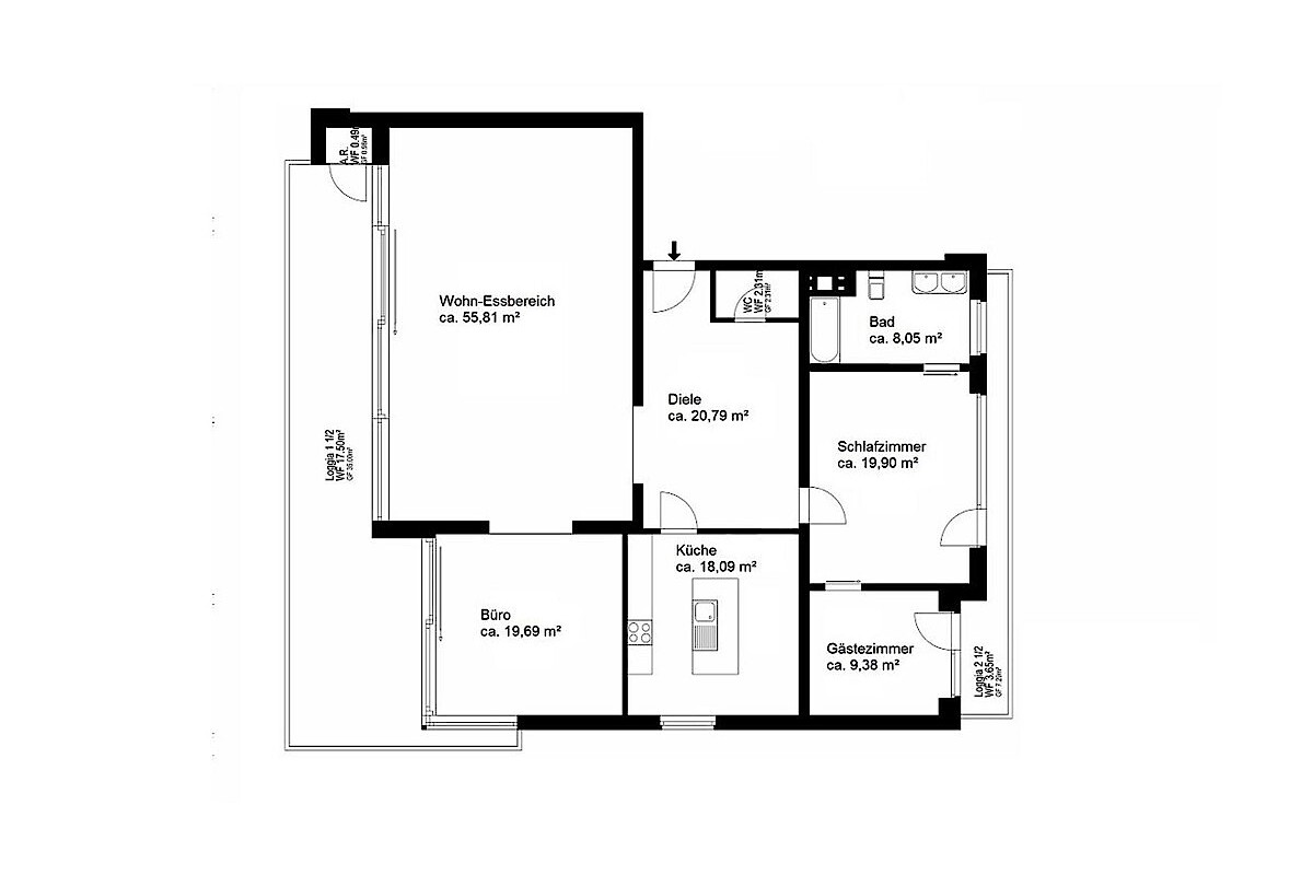Wohnung Kauf 22043 Hamburg Grundriss
