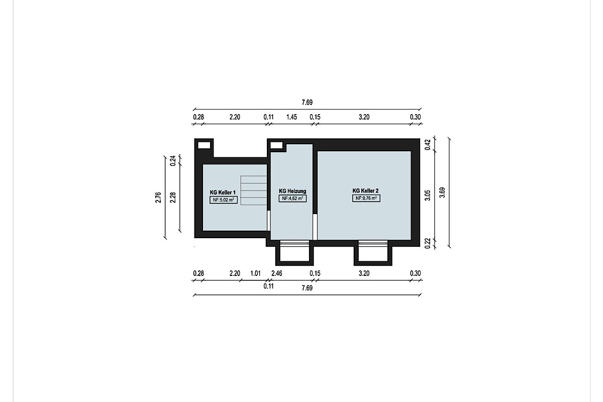 Haus Kauf 24536 Neumünster (Einfeld) Grundriss Teilkeller neu