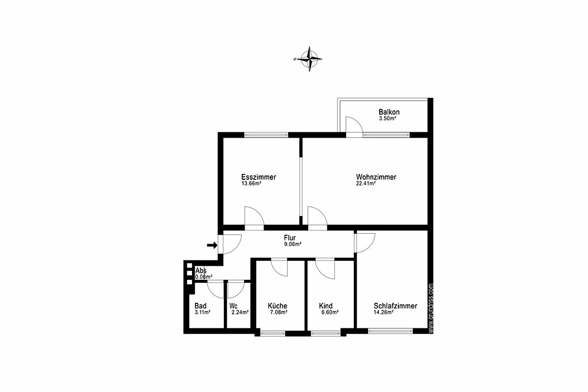 Wohnung Kauf 24944 Flensburg Grundriss