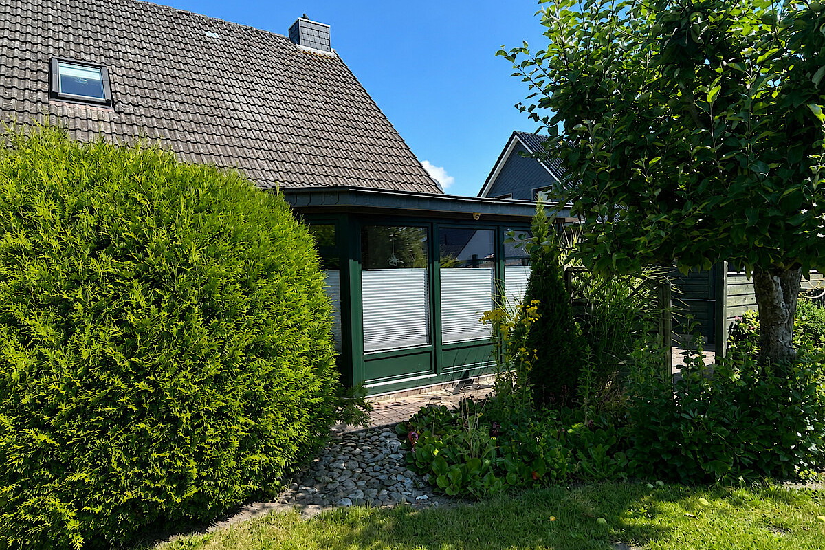 Haus Kauf 24850 Schuby bei Schleswig Blick auf den Wintergarten