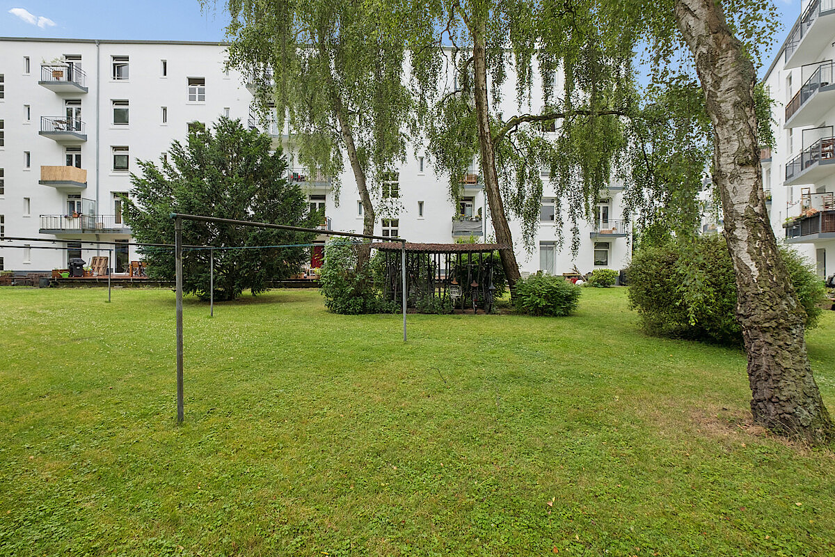 Wohnung Kauf 22081 Hamburg Gartenfläche hinter dem Haus