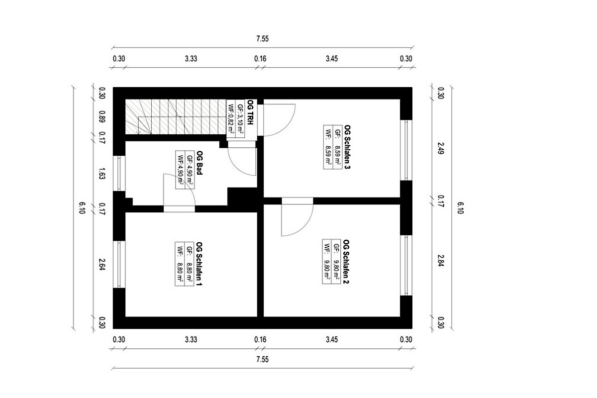 Haus Kauf 23554 Lübeck Obergeschoss