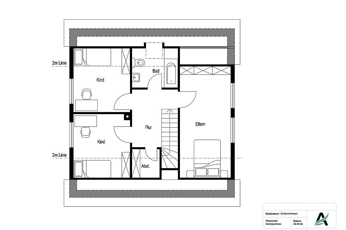 Haus Kauf 22844 Norderstedt (Friedrichsgabe) Grundriss DG