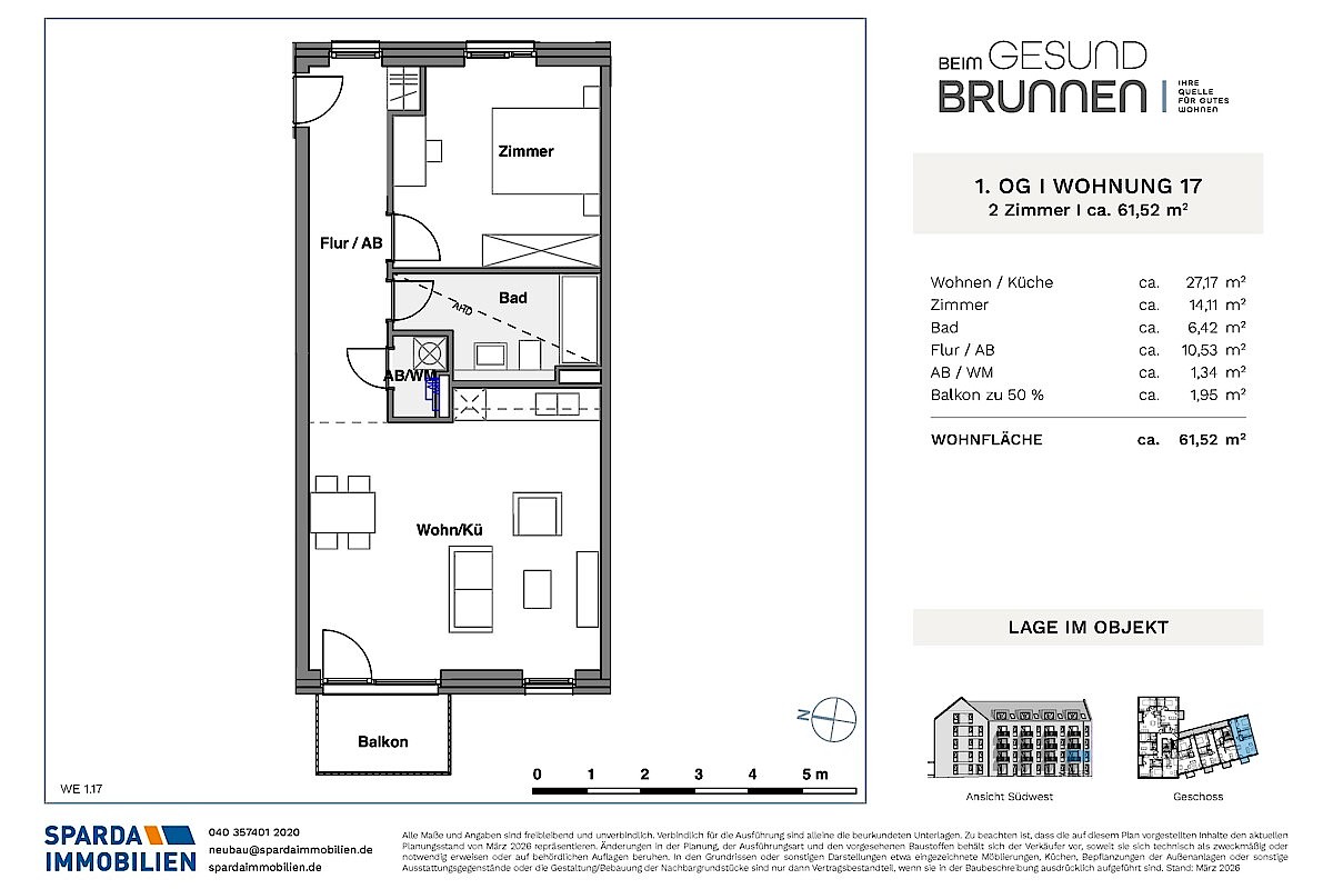 Wohnung Kauf 20537 Hamburg Grundriss WE 17