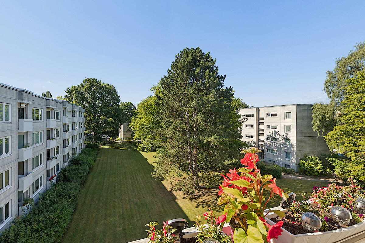 Wohnung Kauf 22339 Hamburg Ausblick ins Grüne