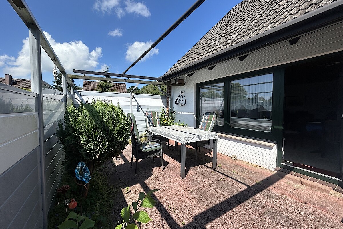 Haus Kauf 24850 Schuby bei Schleswig Blick auf die Terrasse