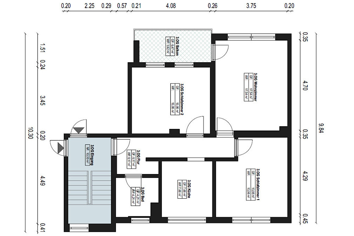 Wohnung Kauf 23556 Lübeck Grundriss
