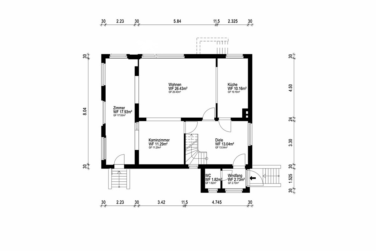 Haus Kauf 23970 Wismar (Wismar-Nord) Hauptgebäude EG