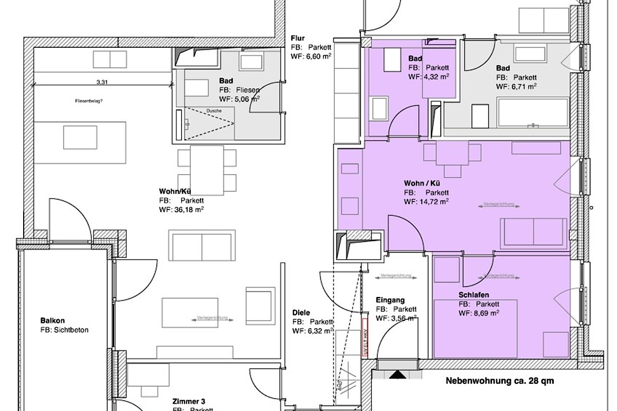 Wohnung Kauf 22525 Hamburg 1.Alternativer Grundriss