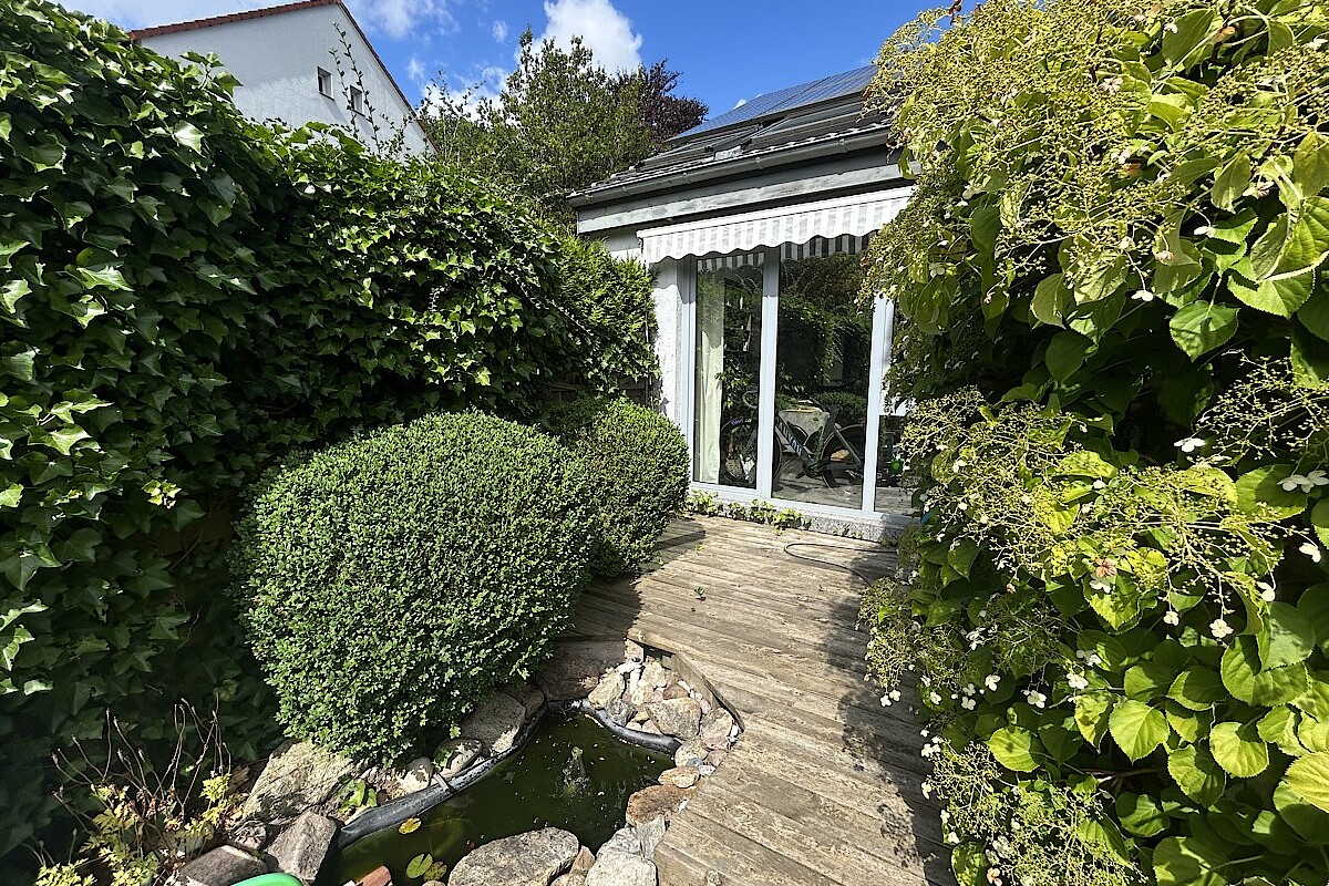 Haus Kauf 24943 Flensburg Terrasse vor dem Wohnzimmer