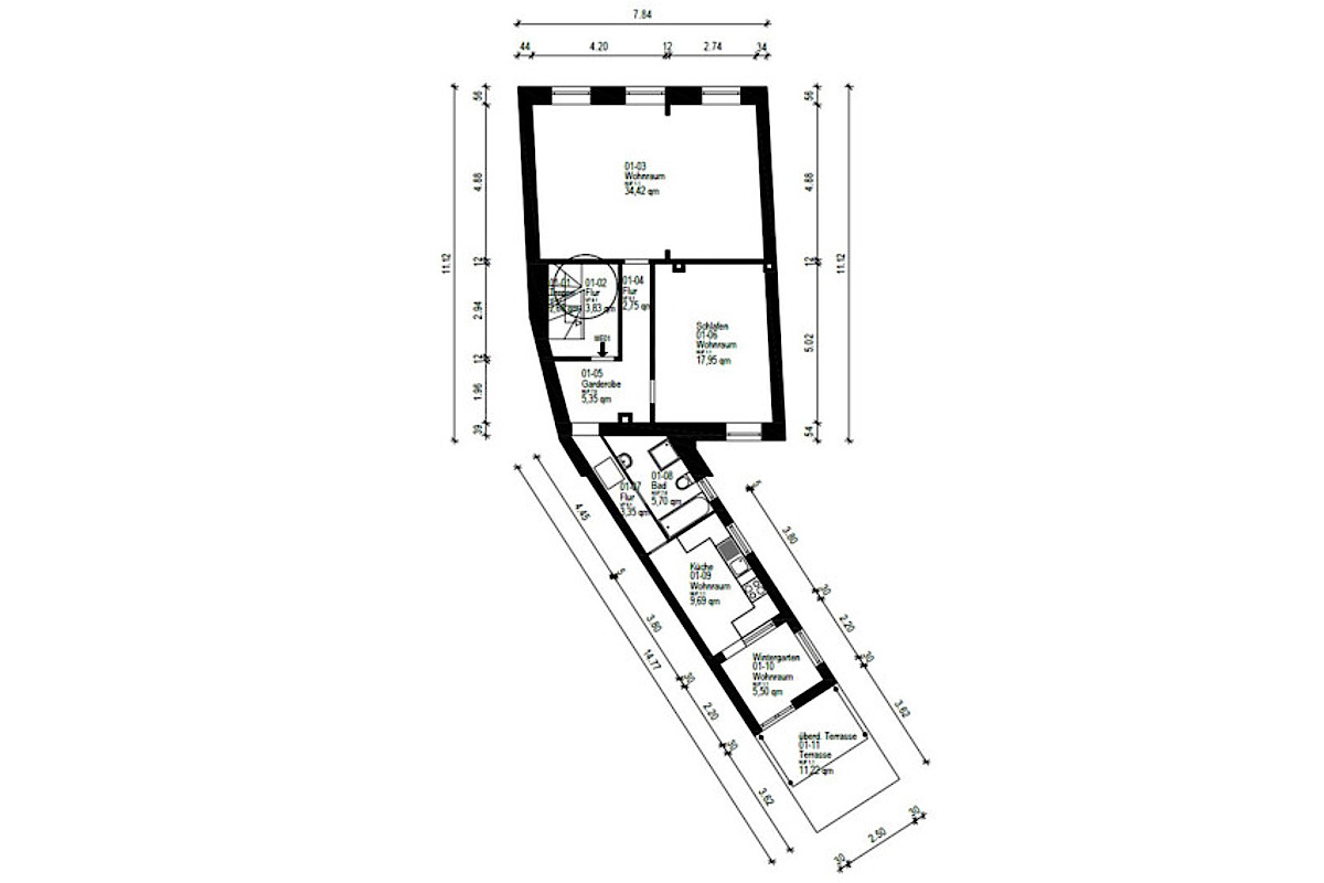 Haus Kauf 23566 Lübeck 1. OG Grundriss